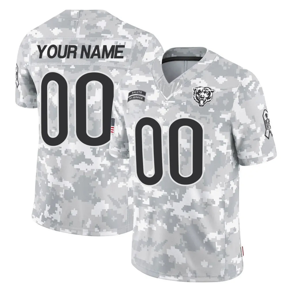 Kooe Custom C.Bears Arctic Camo Salute to Service Limited Any Name & Numbers Stitched Jerseys