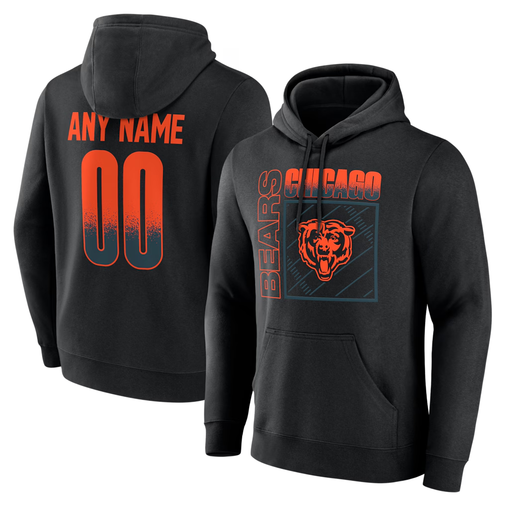 Kooe Custom C.Bears Black Home Field Pop Personalized Name Number Hoodie Stitched Jerseys