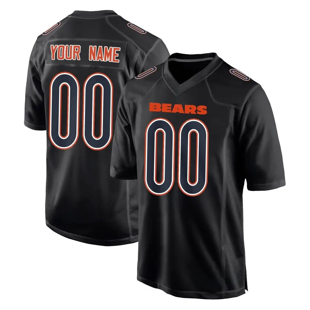 Kooe Custom C.Bears Carbon Black Fashion Game Any Name & Numbers Stitched Jerseys
