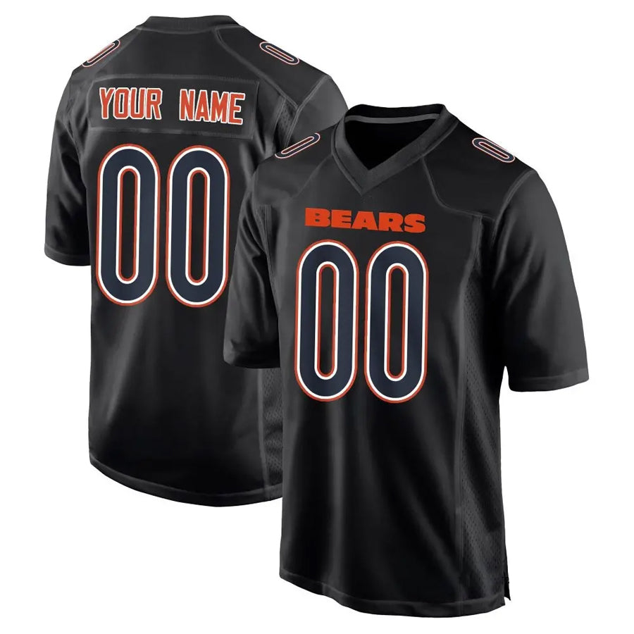 Kooe Custom C.Bears Carbon Black Fashion Stitched Jerseys