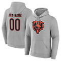 Kooe Custom C.Bears Gray Team Authentic Personalized Name & Number Hoodie Stitched Jerseys