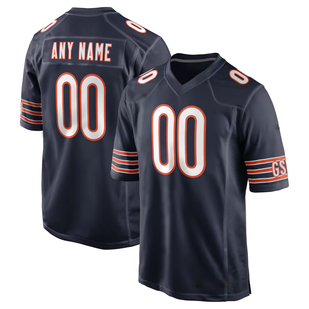 Kooe Custom C.Bears Navy Custom Game Stitched Jerseys