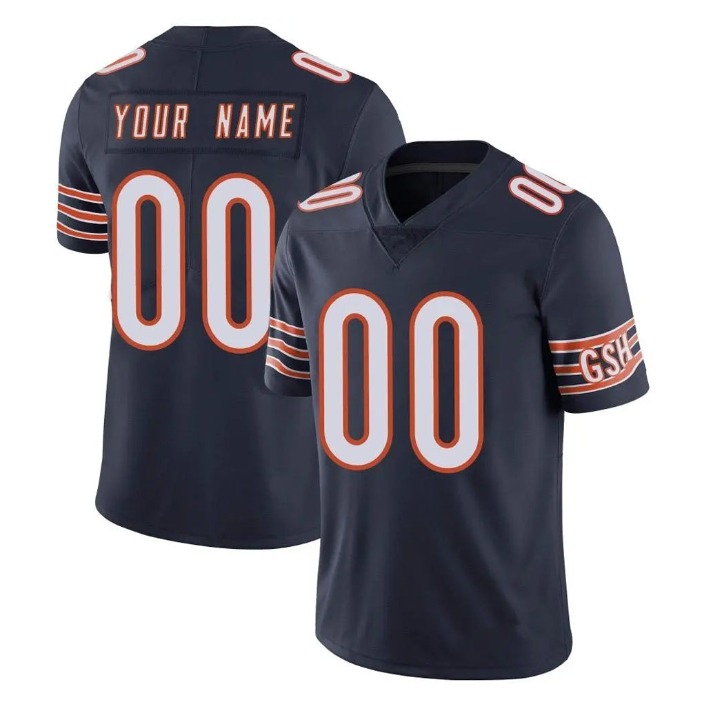 Kooe Custom C.Bears Navy Vapor Untouchable Limited Home Game Any Name & Numbers Stitched Jerseys