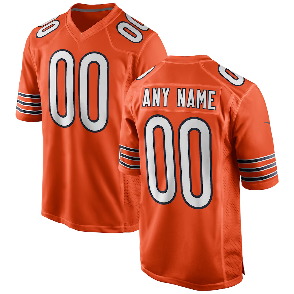Kooe Custom C.Bears Orange Alternate Custom Game Stitched Jerseys