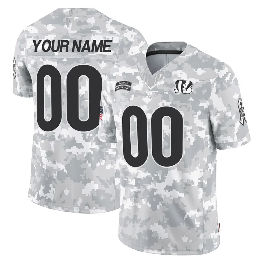 Kooe Custom C.Bengals Arctic Camo Salute to Service Limited Any Name & Numbers Stitched Jerseys