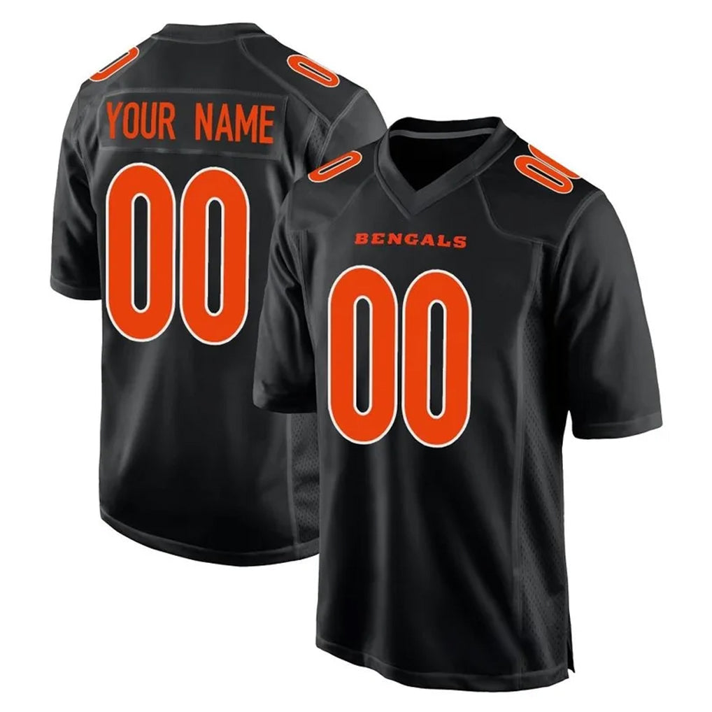 Kooe Custom C.Bengals Black Fashion Game Any Name & Numbers Stitched Jerseys