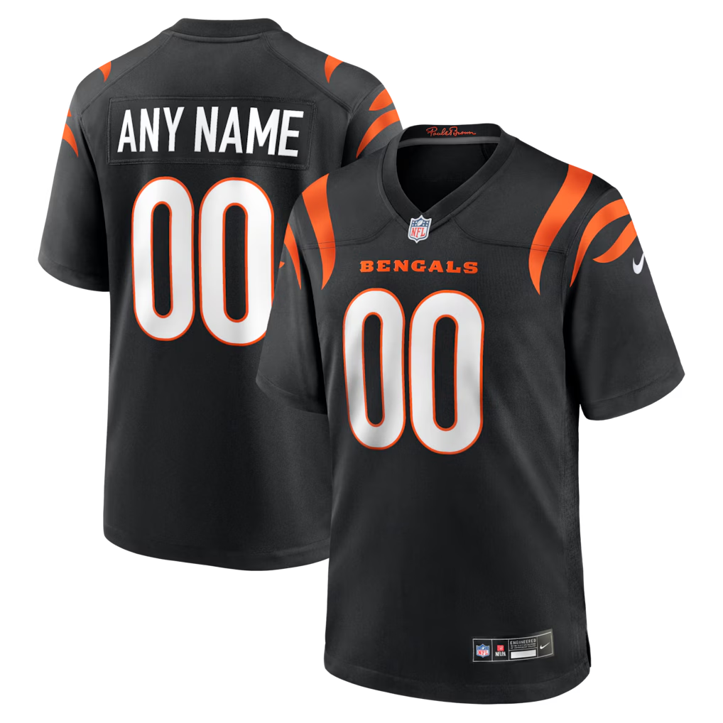 Kooe Custom C.Bengals Black Game Stitched Jerseys