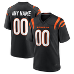 Kooe Custom C.Bengals Black Game Stitched Jerseys