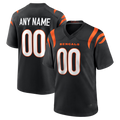 Kooe Custom C.Bengals Black Home Replica Game Football Jerseys