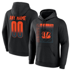 Kooe Custom C.Bengals Black Home Field Pop Personalized Name & Number Hoodie Stitched Jerseys