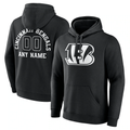 Kooe Custom C.Bengals Black Personalized Name & Number Pullover Hoodie Stitched Jerseys