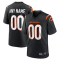Kooe Custom C.Bengals Home Replica Game Football Jerseys - Black - Custom