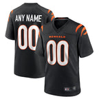 Kooe Custom C.Bengals Home Replica Game Football Jerseys - Black - Custom