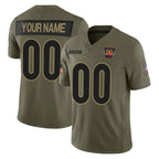 Kooe Custom C.Bengals Olive Salute to Service Limited Home Game Any Name & Numbers Stitched Jerseys