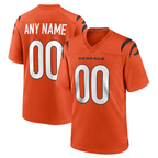 Kooe Custom C.Bengals Orange Alternate Game Stitched Jerseys