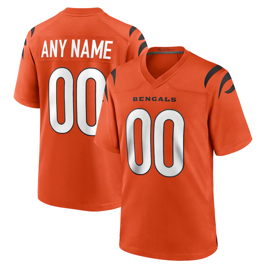 Kooe Custom C.Bengals Orange Alternate Game Stitched Jerseys
