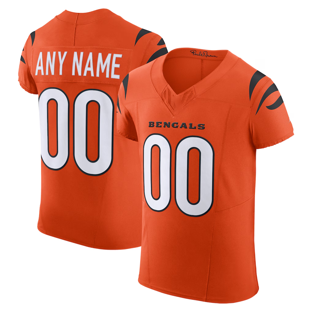 Kooe Custom C.Bengals Orange Alternate Vapor F.U.S.E. Elite Stitched Jerseys