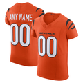 Kooe Custom C.Bengals Orange Alternate Vapor F.U.S.E. Elite Stitched Jerseys