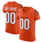 Kooe Custom C.Bengals Orange Alternate Vapor F.U.S.E. Elite Stitched Jerseys