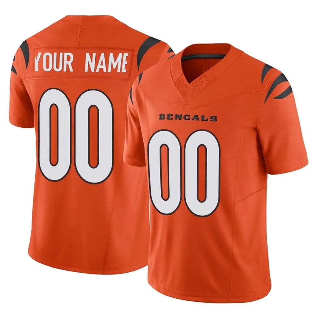 Kooe Custom C.Bengals Orange Vapor F.U.S.E. Limited Home Game Any Name & Numbers Stitched Jerseys