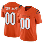 Kooe Custom C.Bengals Orange Vapor F.U.S.E. Limited Home Game Any Name & Numbers Stitched Jerseys