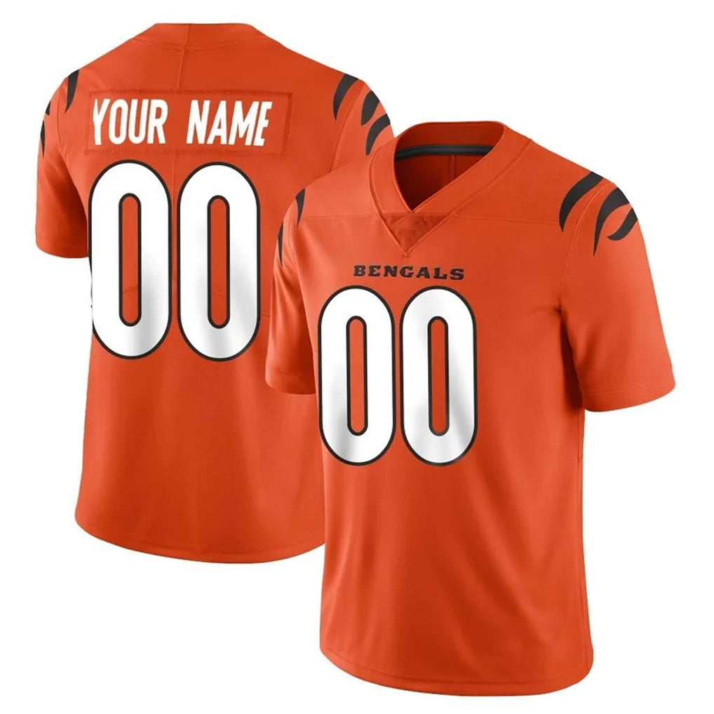 Kooe Custom C.Bengals Orange Vapor Untouchable Limited Home Game Any Name & Numbers Stitched Jerseys
