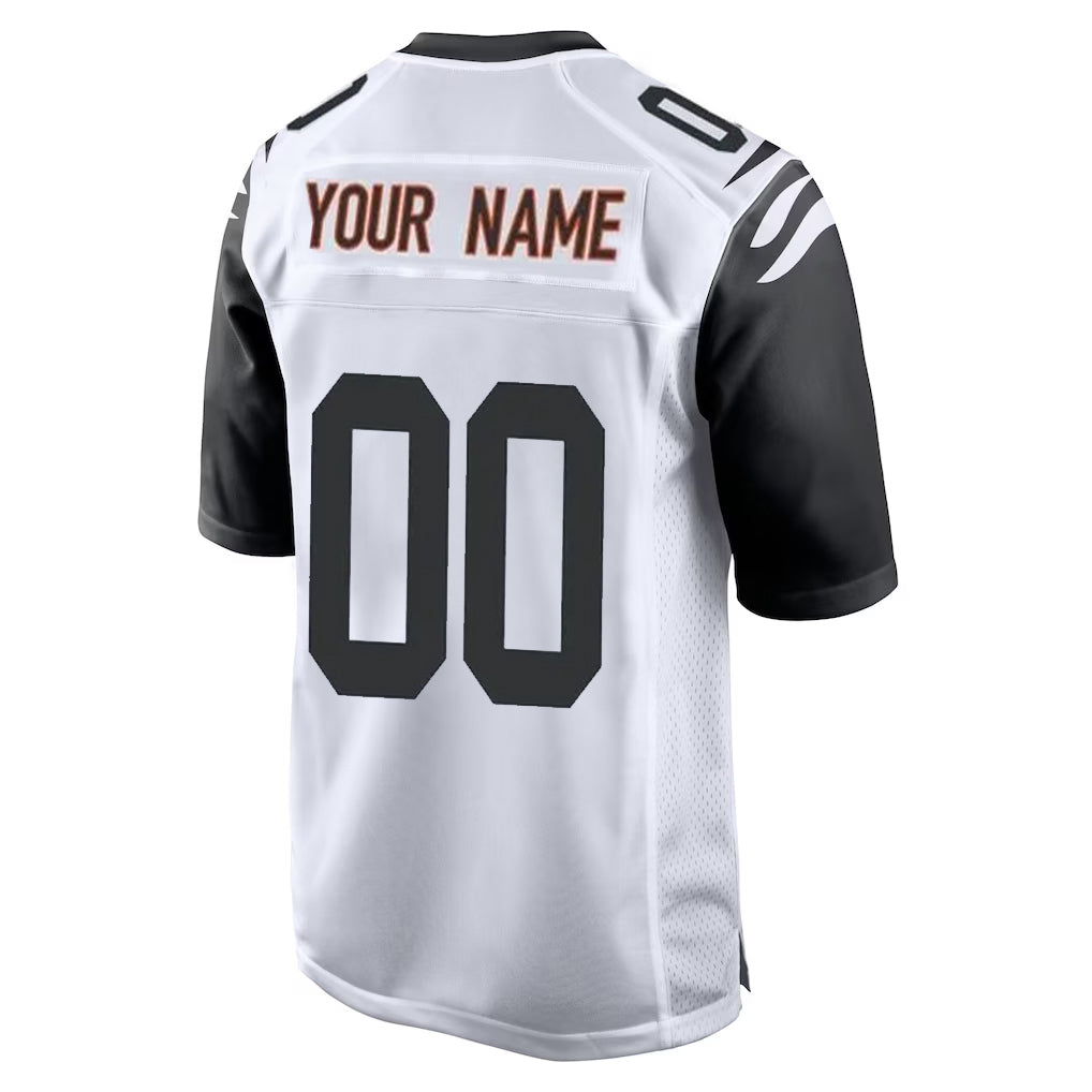 Kooe Custom C.Bengals White Alternate Home Game Any Name & Numbers Stitched Jerseys
