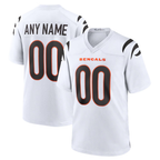 Kooe Custom C.Bengals White Game Stitched Jerseys