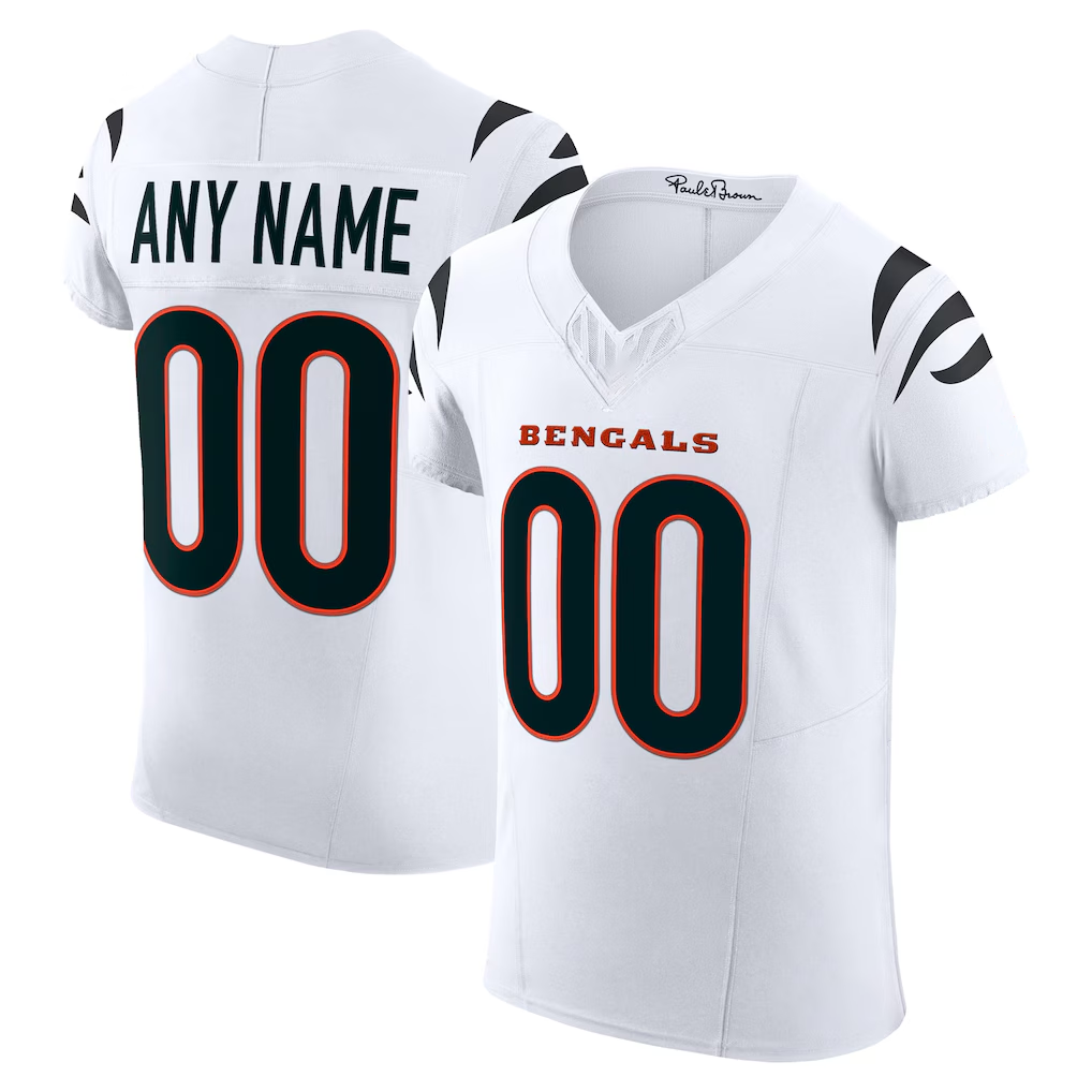 Kooe Custom C.Bengals White Vapor F.U.S.E. Elite Stitched Jerseys