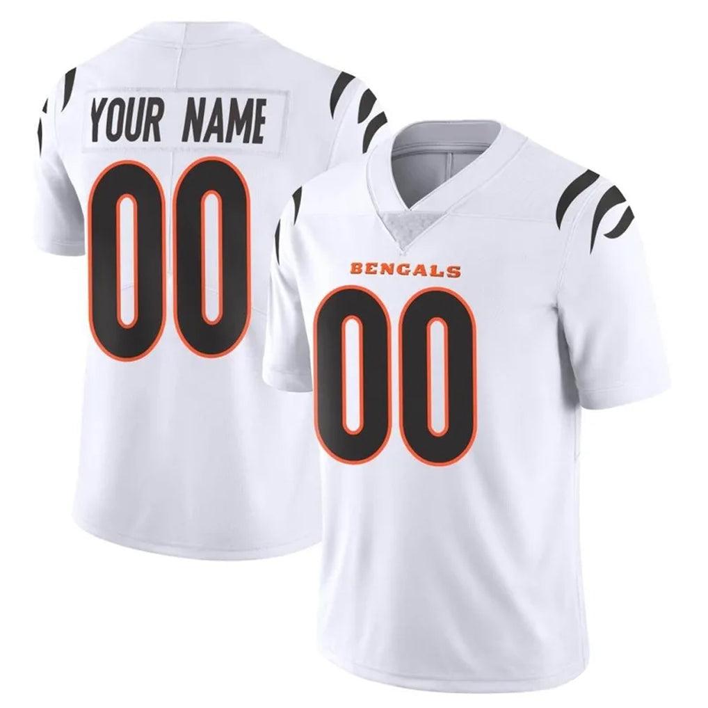 Kooe Custom C.Bengals White Vapor Untouchable Limited Home Game Any Name & Numbers Stitched Jerseys