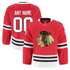 Kooe Custom C.Blackhawks Red Home Authentic Pro Jerseys
