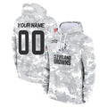 Kooe Custom C.Browns Arctic Camo Salute to Service Hoodies Limited Any Name & Numbers Stitched Jerseys