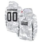 Kooe Custom C.Browns Arctic Camo Salute to Service Hoodies Limited Any Name & Numbers Stitched Jerseys