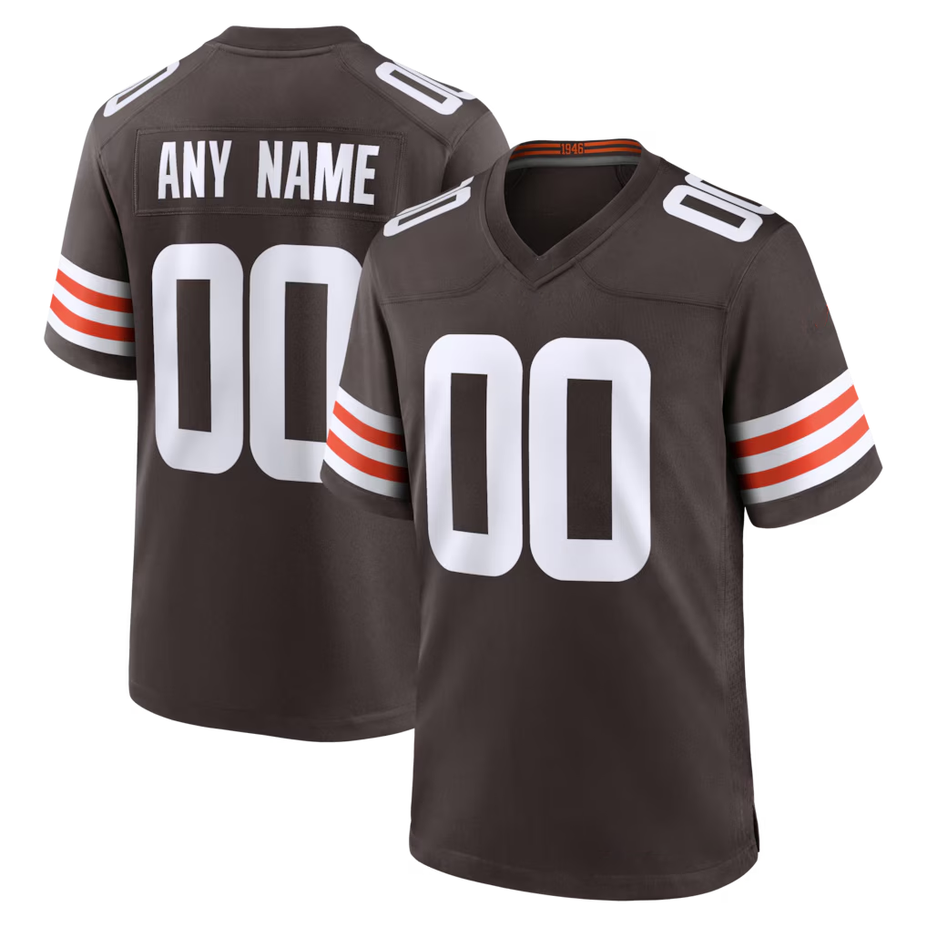 Kooe Custom C.Browns Brown Custom Game Stitched Jerseys