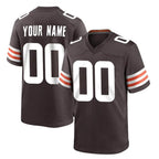 Kooe Custom C.Browns Brown Home Game Any Name & Numbers Stitched Jerseys