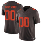 Kooe Custom C.Browns Brown Limited Vapor F.U.S.E. Alternate Game Any Name & Numbers Stitched Jerseys
