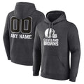 Kooe Custom C.Browns Charcoal Primetime Logo Hoodie Any Name & Numbers Stitched Jerseys