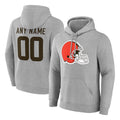 Kooe Custom C.Browns Gray Salute to Service Pullover Hoodie Limited Any Name & Numbers Stitched Jerseys