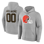 Kooe Custom C.Browns Gray Salute to Service Pullover Hoodie Limited Any Name & Numbers Stitched Jerseys