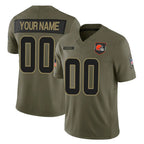 Kooe Custom C.Browns Olive 2025 Salute to Service Limited Home Game Any Name & Numbers Stitched Jerseys