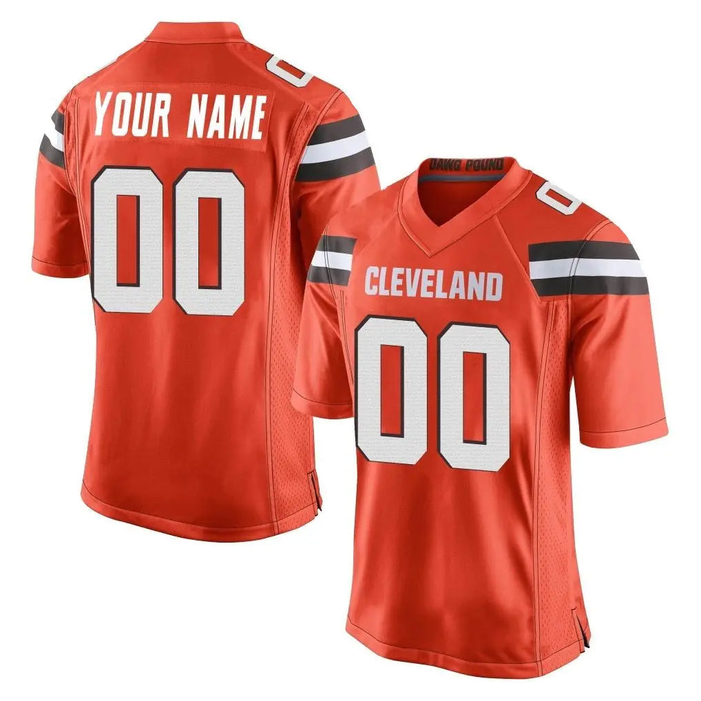 Kooe Custom C.Browns Orange Vapor Limited Home Game Any Name & Numbers Stitched Jerseys