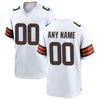 Kooe Custom C.Browns White Game Stitched Jerseys