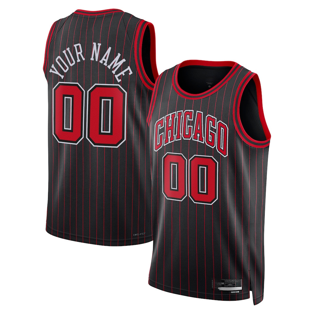 Kooe Custom C.Bulls Black Swingman Jerseys - Statement Edition