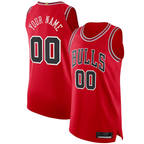 Kooe Custom C.Bulls Red Authentic Jerseys - Icon Edition