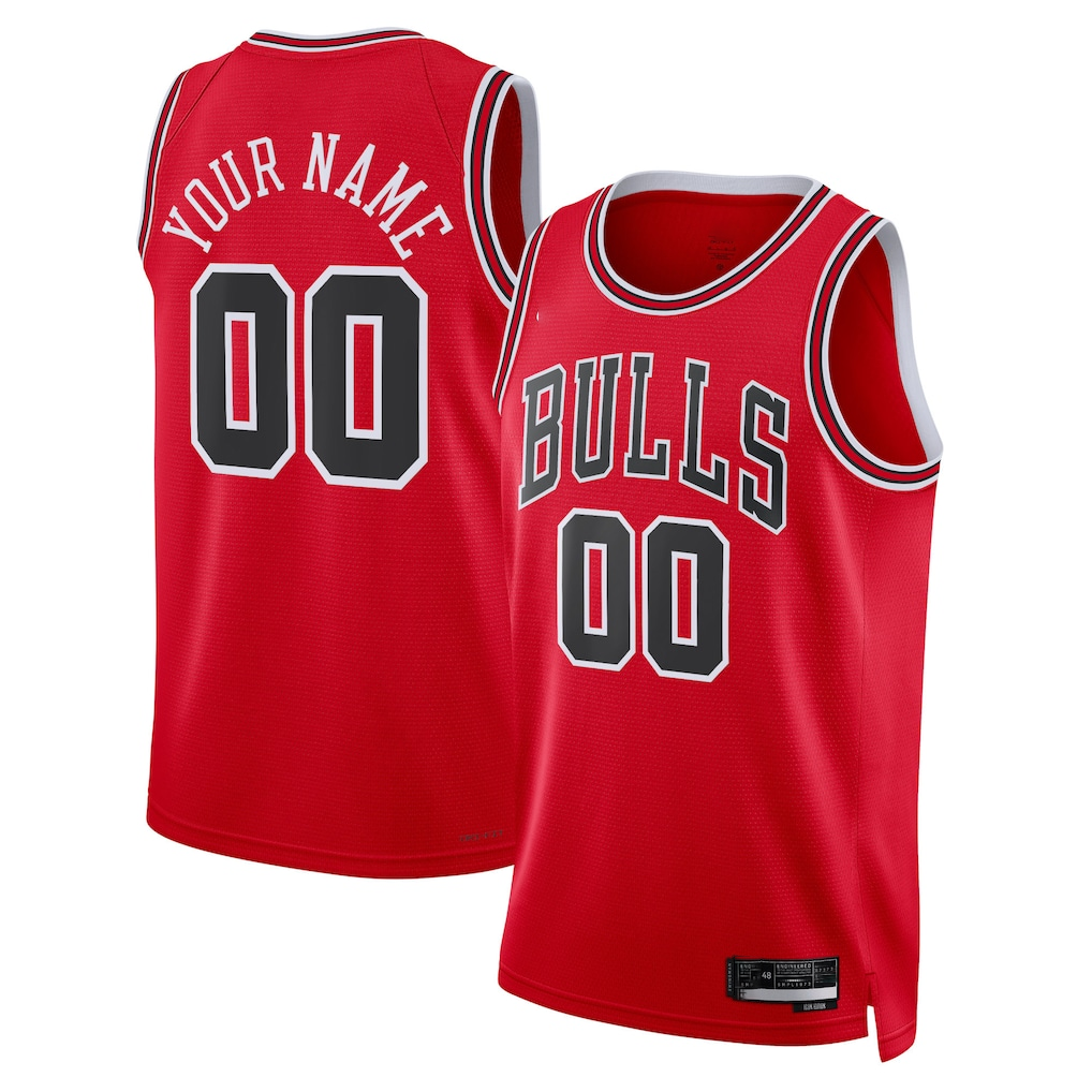 Kooe Custom C.Bulls Red Swingman Jerseys - Icon Edition