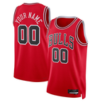 Kooe Custom C.Bulls Red Swingman Jerseys - Icon Edition