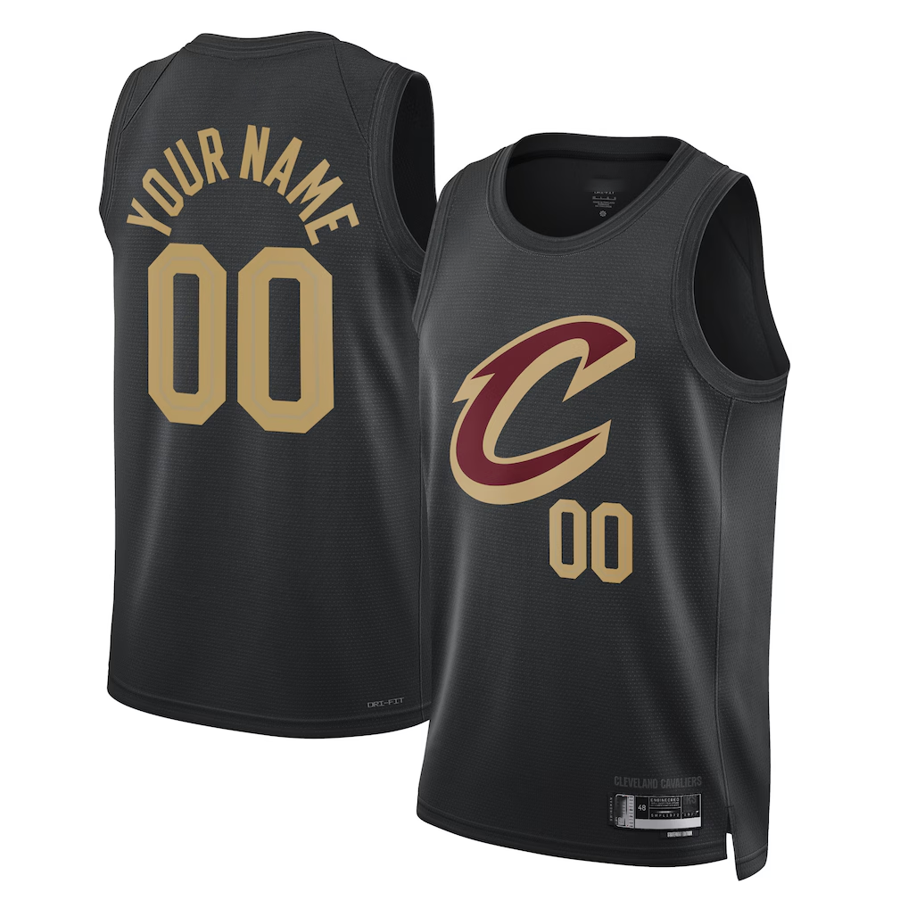 Kooe Custom C.Cavaliers Black 2022-23 Swingman Jerseys - Statement Edition