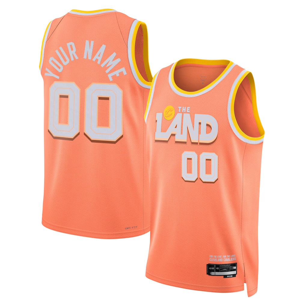 Kooe Custom C.Cavaliers Orange 202526 City Edition Swingman Jerseys