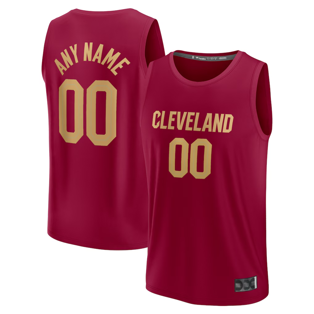 Kooe Custom C.Cavaliers Wine Fast Break Jerseys - Icon Edition