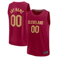 Kooe Custom C.Cavaliers Wine Fast Break Jerseys - Icon Edition